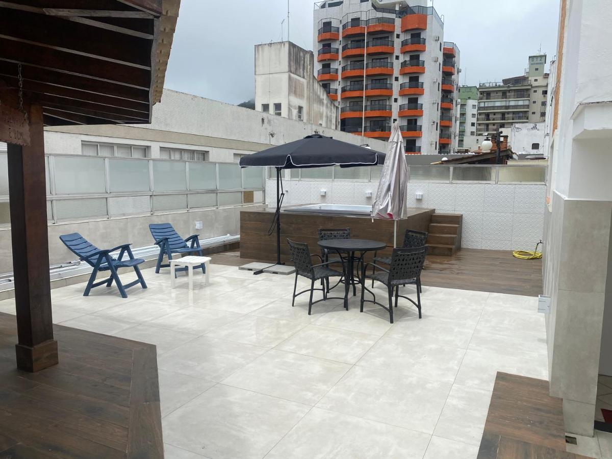 Cobertura Guaruja Apto Com Jacuzzi E Churrasqueira Екстер'єр фото